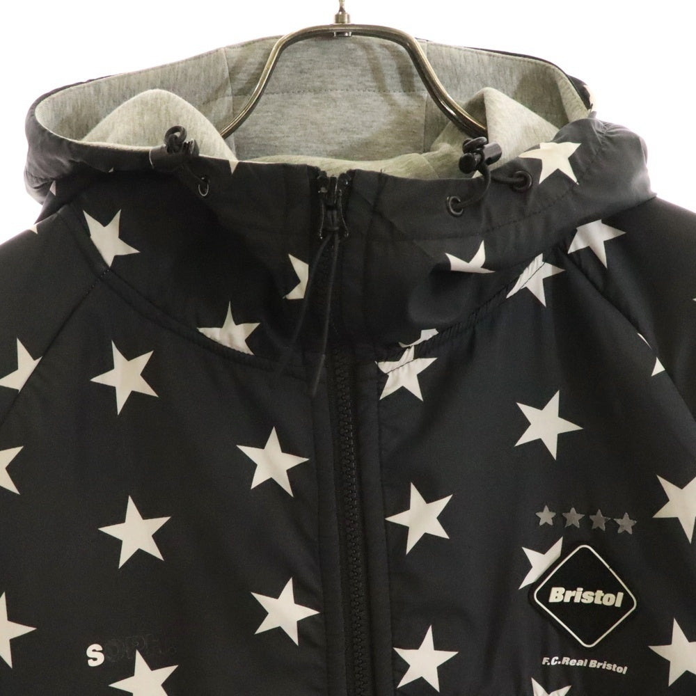 F.C.R.B./F.C.Real Bristol/FCRB(エフシーアールビー/エフシーレアルブリストル) 18AW VENTILATION HOODY FCRB-189029 ベンチレーションフーディー ジップアップパーカー グレー/ブラック