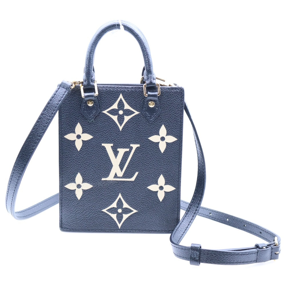 LOUIS VUITTON(ルイヴィトン) モノグラムアンプラント プティットサックプラ ショルダーバッグ ミニバッグ フォンショルダー ゴールド金具 レザーM81416 ブラック