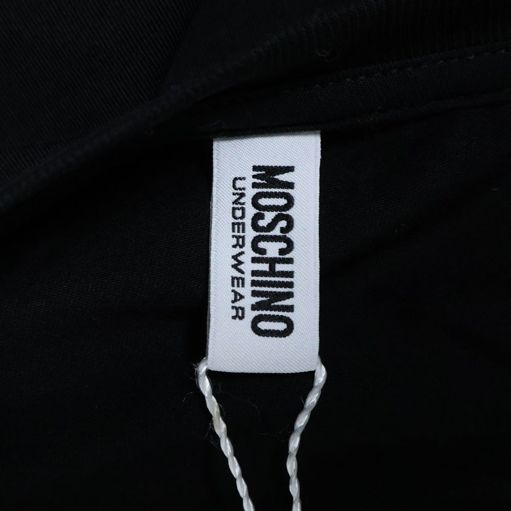 MOSCHINO(モスキーノ) BEARラインロゴプリント 半袖Tシャツ クルーネックカットソー ZUA1920 ブラック