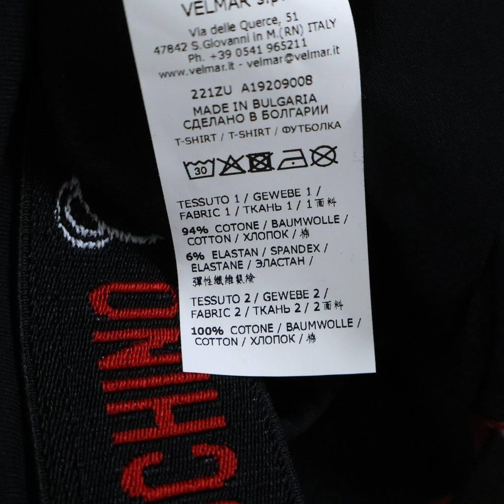 MOSCHINO(モスキーノ) BEARラインロゴプリント 半袖Tシャツ クルーネックカットソー ZUA1920 ブラック