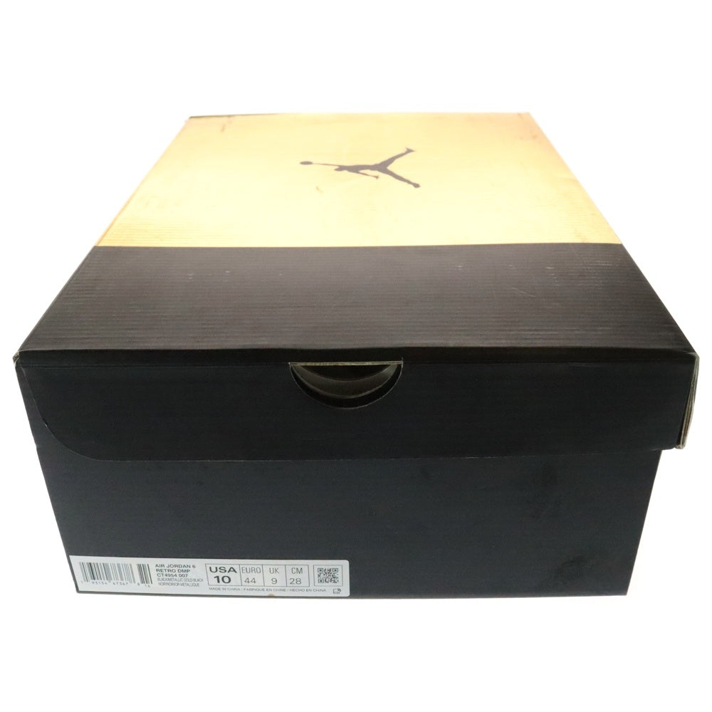 NIKE(ナイキ) AIR JORDAN6 RETRO DMP CT4954-007 エアジョーダン6 レトロ ハイカットスニーカー US10/28.0cm ブラック/ゴールド