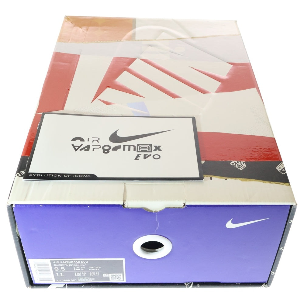NIKE(ナイキ) AIR VAPORMAX EVO ANTHRACITE CT2868-001ナイキ エアヴェイパー マックス アンスラサイト ローカット スニーカー US9.5/27.5cm ネイビー ホワイト