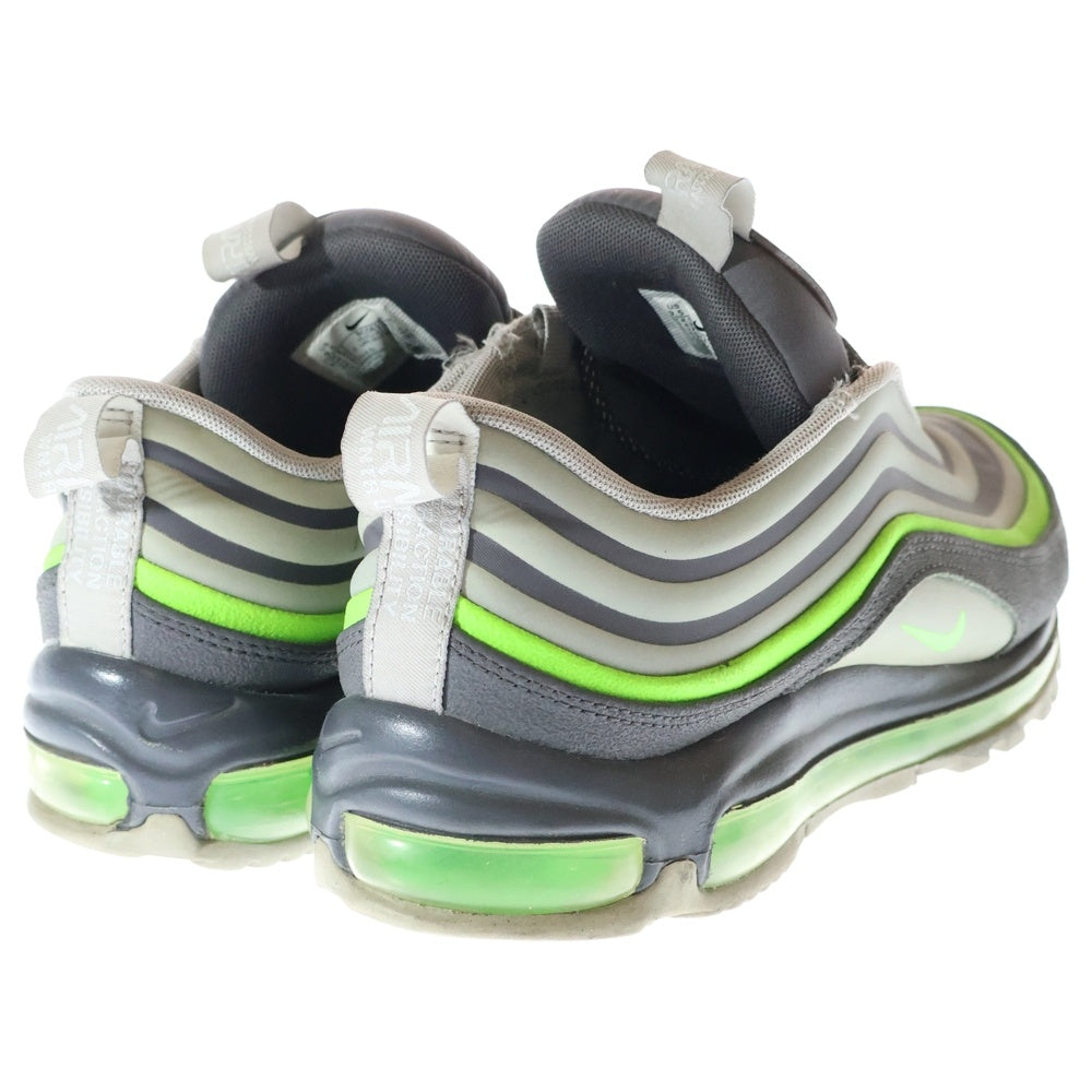 NIKE(ナイキ) AIR MAX 97 UTILITY GREY ELECTRIC GREEN BQ5615-002 エアマックス97 ユーティリティ グレー エレクトリック ローカットスニーカー US9.5/27.5cm グリーン