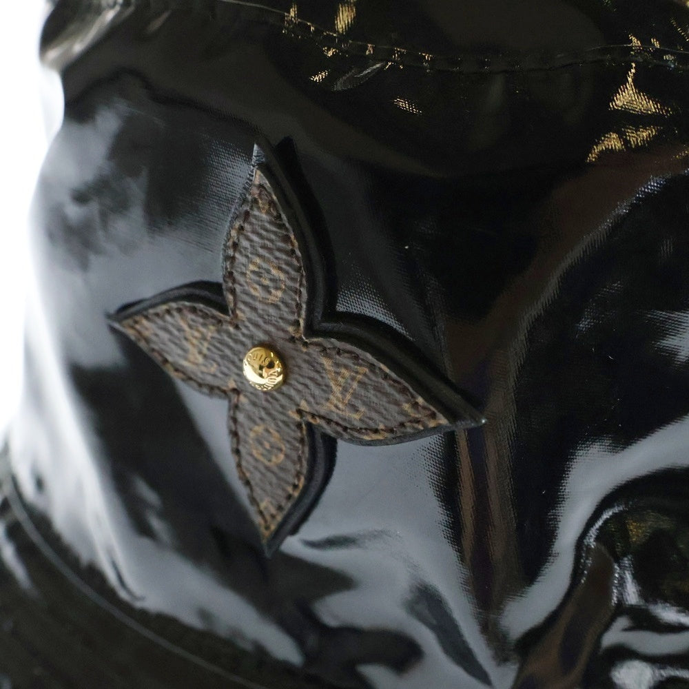 LOUIS VUITTON(ルイヴィトン) モノグラムフラワー ボブ レイニー デイ エナメル バケットハット 帽子 ブラック M77020