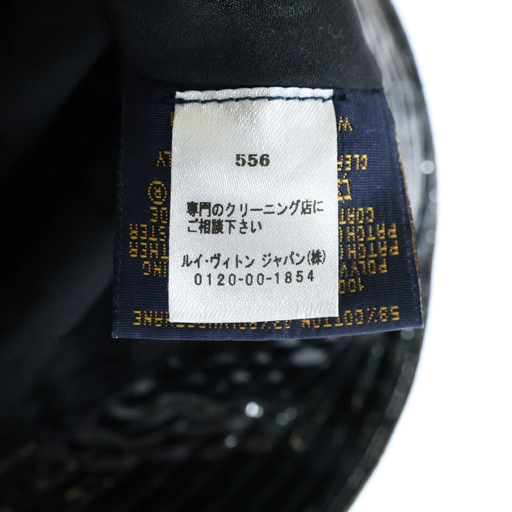 LOUIS VUITTON(ルイヴィトン) モノグラムフラワー ボブ レイニー デイ エナメル バケットハット 帽子 ブラック M77020