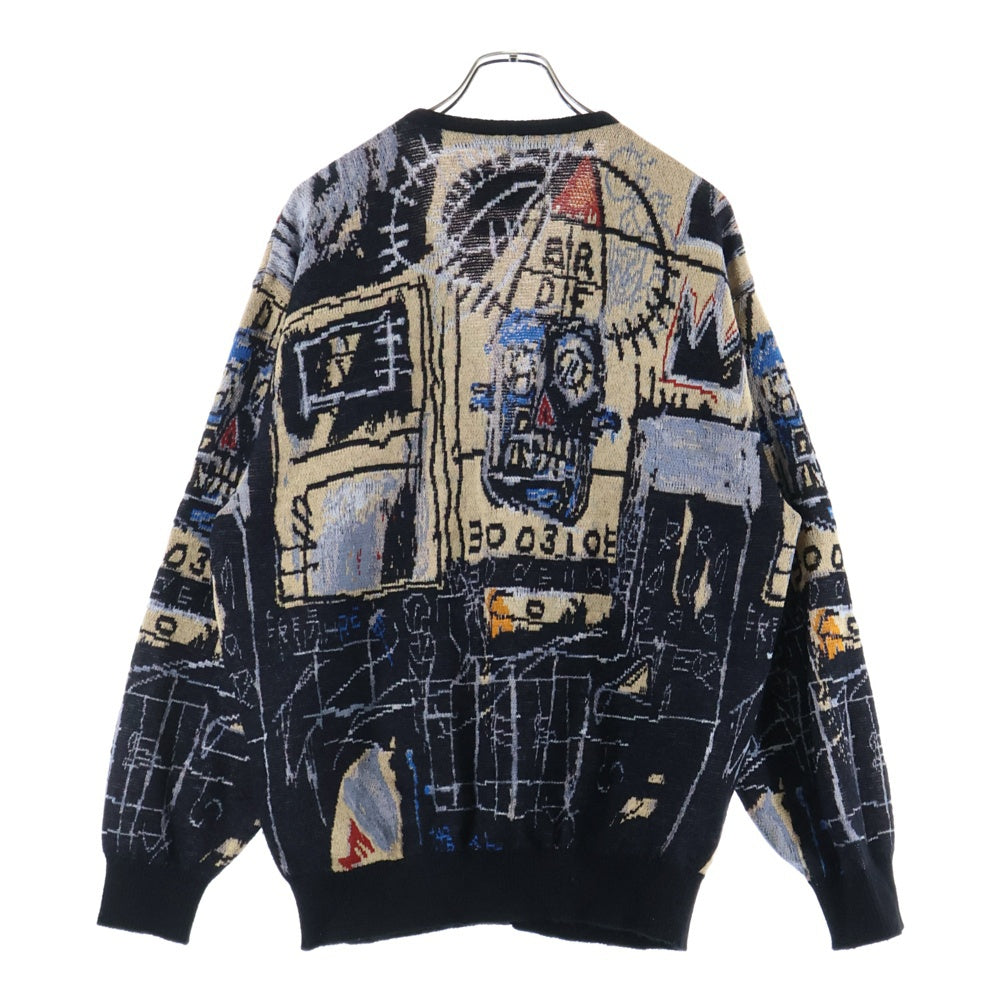 WACKO MARIA(ワコマリア) 22AW ×JEAN MICHEL BASQUIAT CARDIGAN TYPE-2 ジャンミシェル バスキア モヘヤ混 総柄 カーディガン マルチ