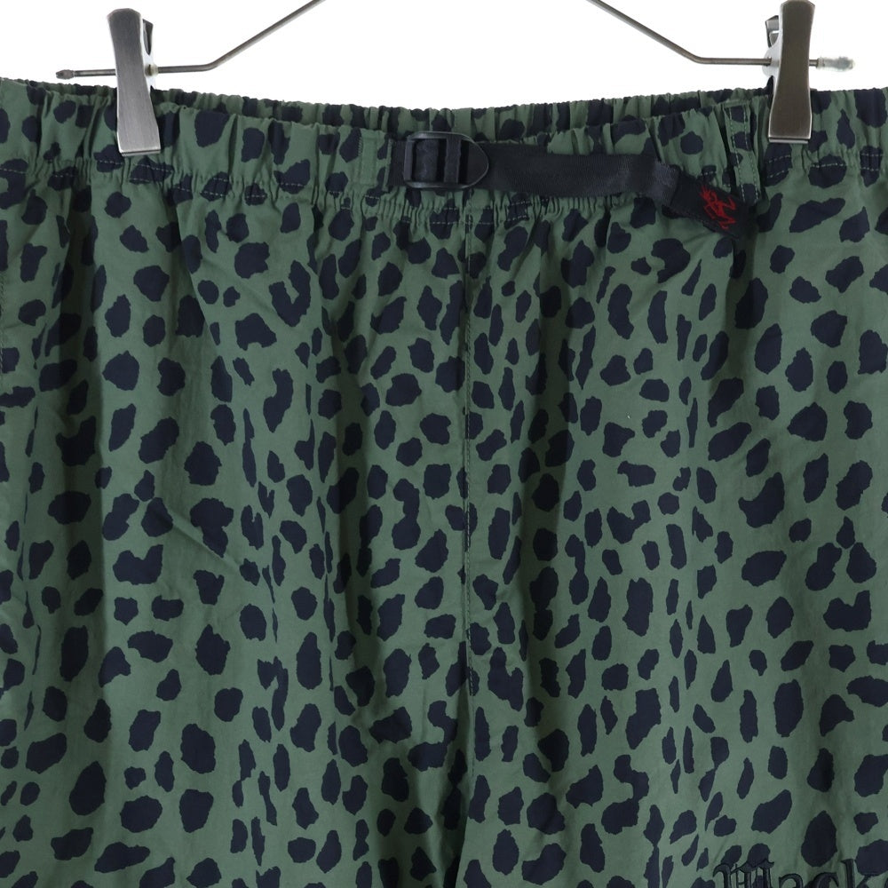 WACKO MARIA(ワコマリア) 23SS ×GRAMICCI グラミチ レオパード ロゴ刺繍 ナイロン トラックパンツ カーキ GMP3-S3024