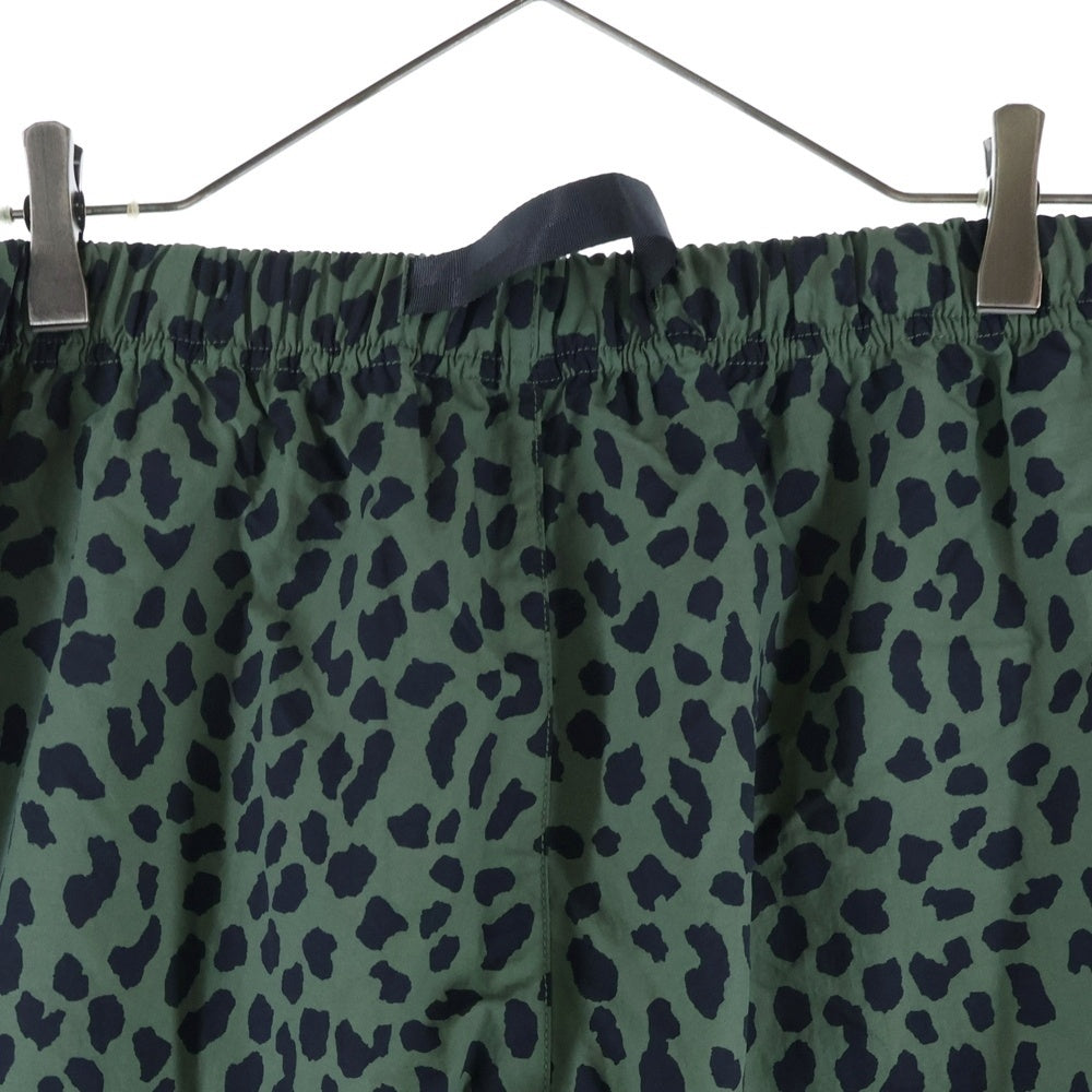 WACKO MARIA(ワコマリア) 23SS ×GRAMICCI グラミチ レオパード ロゴ刺繍 ナイロン トラックパンツ カーキ GMP3-S3024