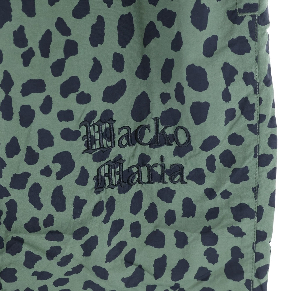 WACKO MARIA(ワコマリア) 23SS ×GRAMICCI グラミチ レオパード ロゴ刺繍 ナイロン トラックパンツ カーキ GMP3-S3024