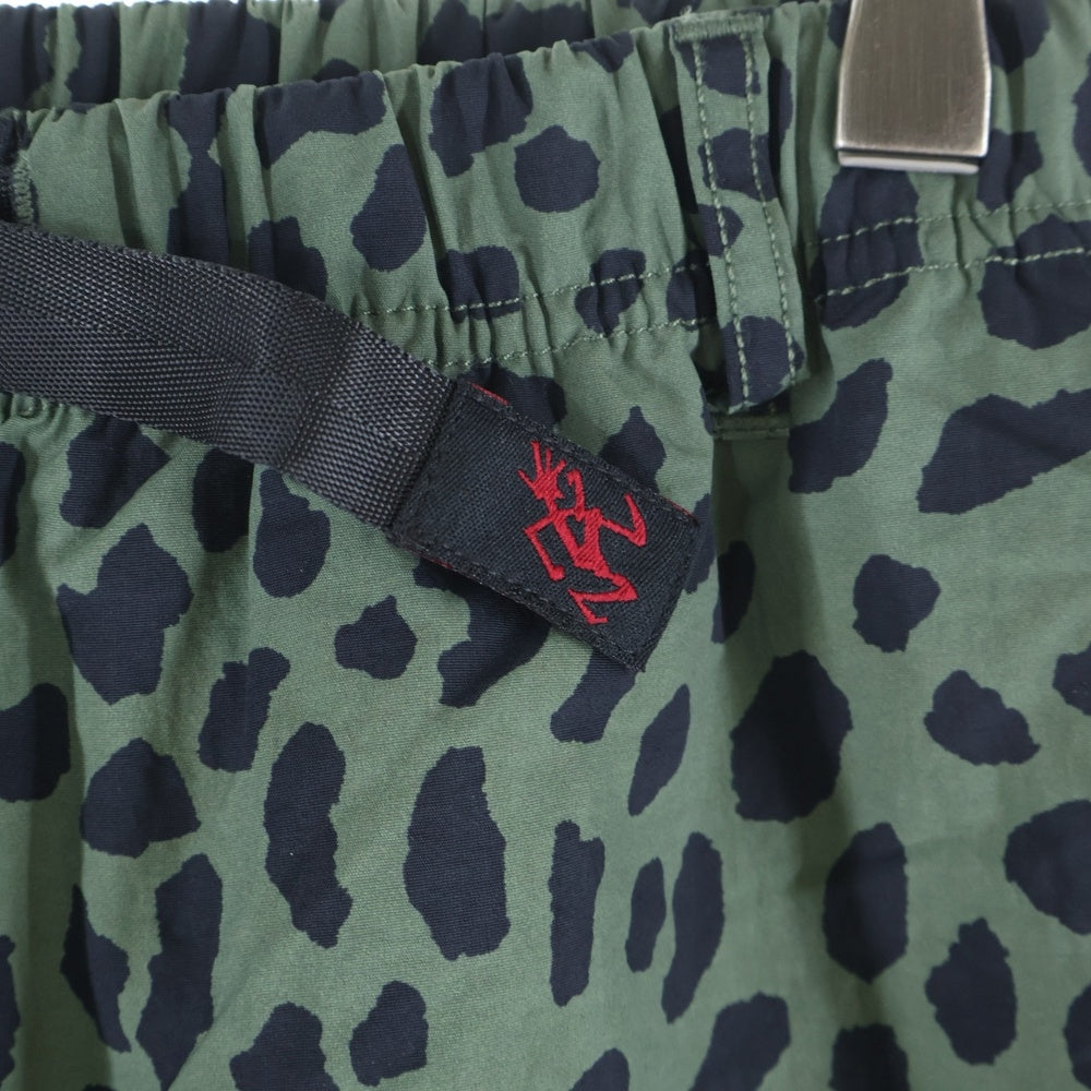 WACKO MARIA(ワコマリア) 23SS ×GRAMICCI グラミチ レオパード ロゴ刺繍 ナイロン トラックパンツ カーキ GMP3-S3024