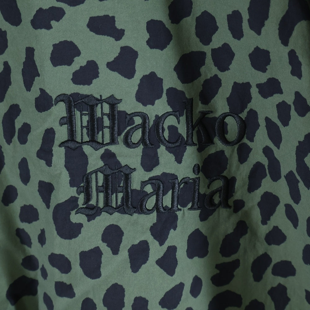 WACKO MARIA(ワコマリア) 23SS ×GRAMICCI グラミチ レオパード ロゴ刺繍 ナイロン トラックジャケット カーキ GMJ3-S3023