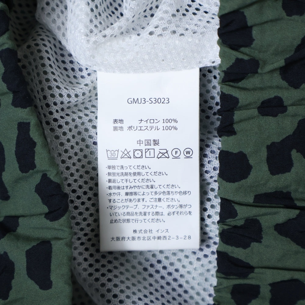 WACKO MARIA(ワコマリア) 23SS ×GRAMICCI グラミチ レオパード ロゴ刺繍 ナイロン トラックジャケット カーキ GMJ3-S3023