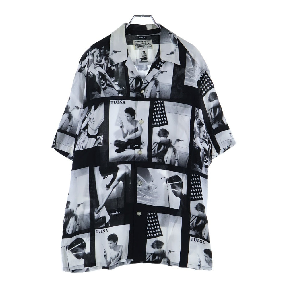 WACKO MARIA(ワコマリア) 21SS LARRY CLARK TULSA HAWAIIAN SHIRT S/S ラリークラーク レーヨン 開襟シャツ 半袖シャツ ホワイト/ブラック