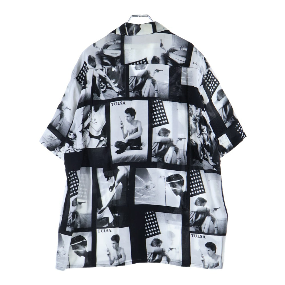 WACKO MARIA(ワコマリア) 21SS LARRY CLARK TULSA HAWAIIAN SHIRT S/S ラリークラーク レーヨン 開襟シャツ 半袖シャツ ホワイト/ブラック