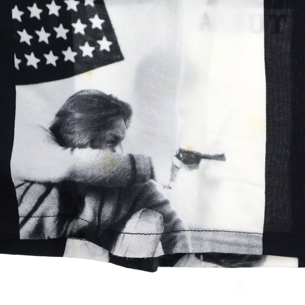 WACKO MARIA(ワコマリア) 21SS LARRY CLARK TULSA HAWAIIAN SHIRT S/S ラリークラーク レーヨン 開襟シャツ 半袖シャツ ホワイト/ブラック