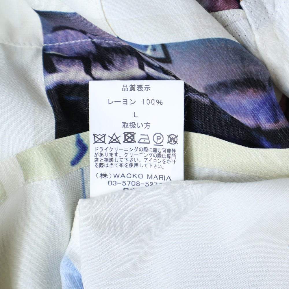 WACKO MARIA(ワコマリア) 23AW DAVIDE SORRENTI S/S HAWAIIAN SHIRT ダビデ ソレンティ レーヨン 開襟シャツ 半袖シャツ ホワイト