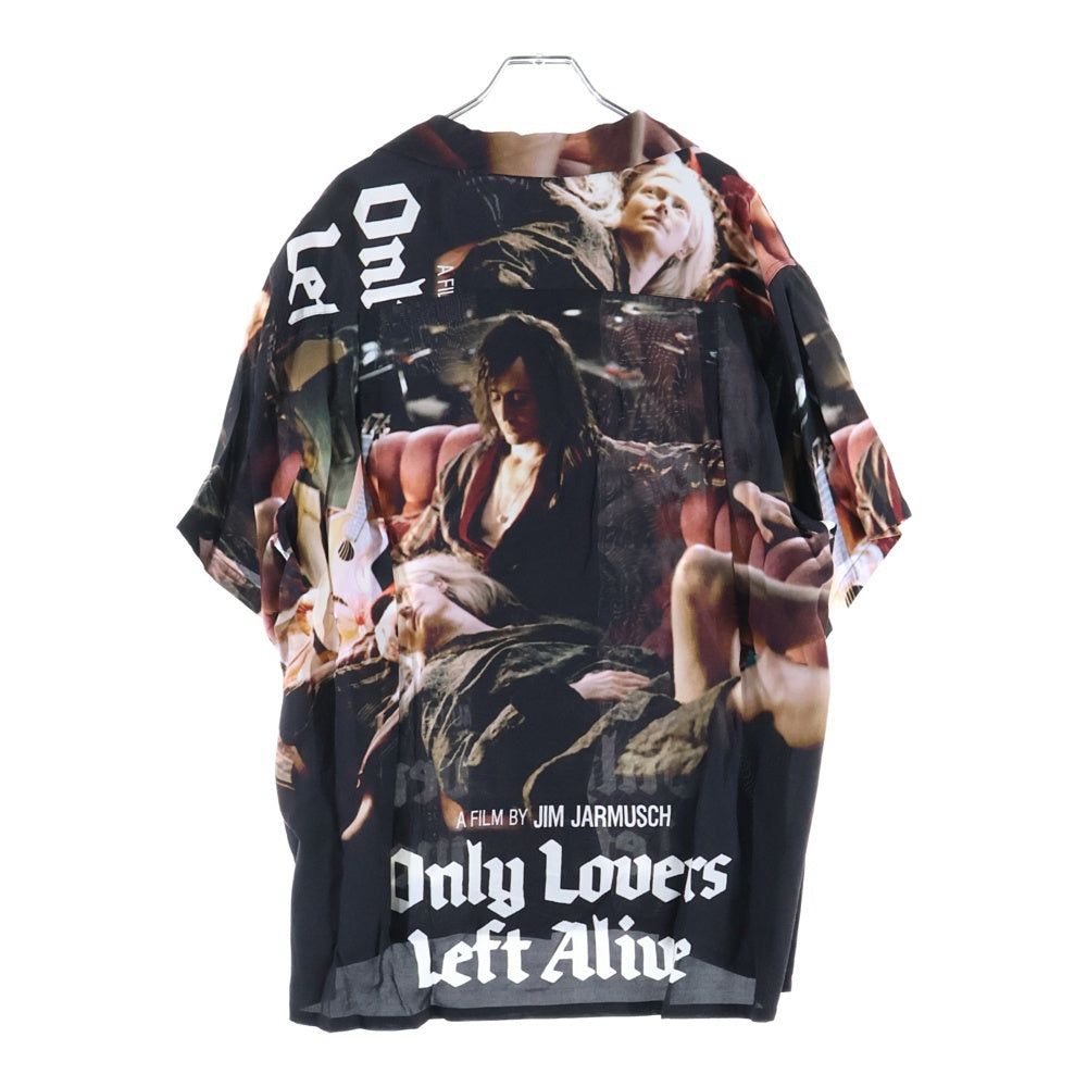 WACKO MARIA(ワコマリア) ×JIM JARMUSCH only lovers left alive ジムジャームッシュ プリント 半袖アロハシャツ ブラック