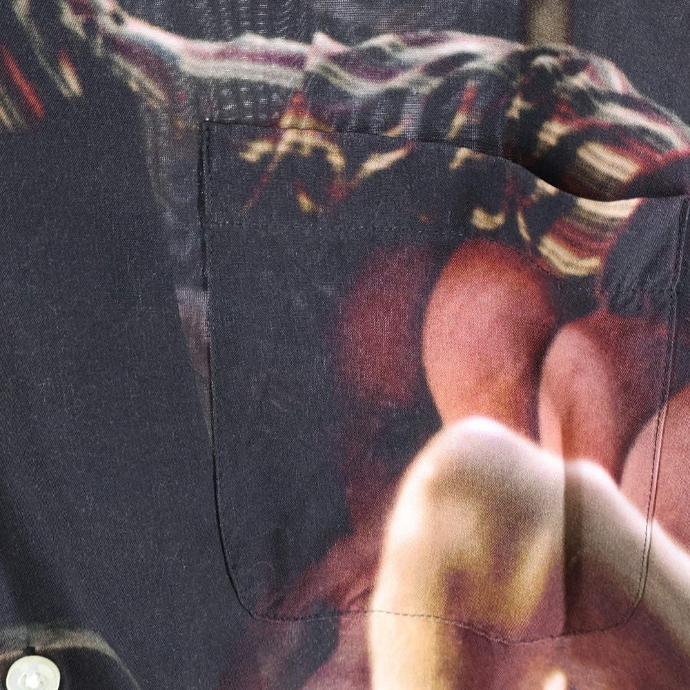 WACKO MARIA(ワコマリア) ×JIM JARMUSCH only lovers left alive ジムジャームッシュ プリント 半袖アロハシャツ ブラック