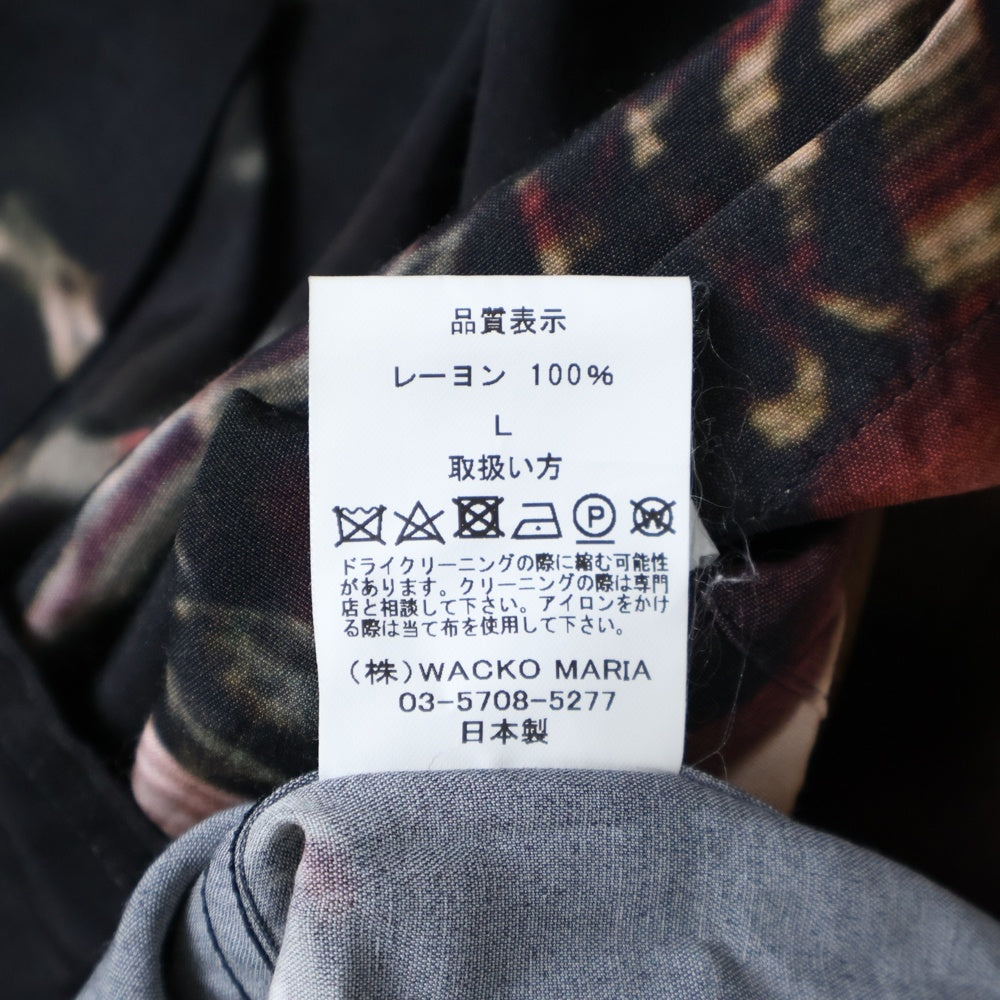 WACKO MARIA(ワコマリア) ×JIM JARMUSCH only lovers left alive ジムジャームッシュ プリント 半袖アロハシャツ ブラック