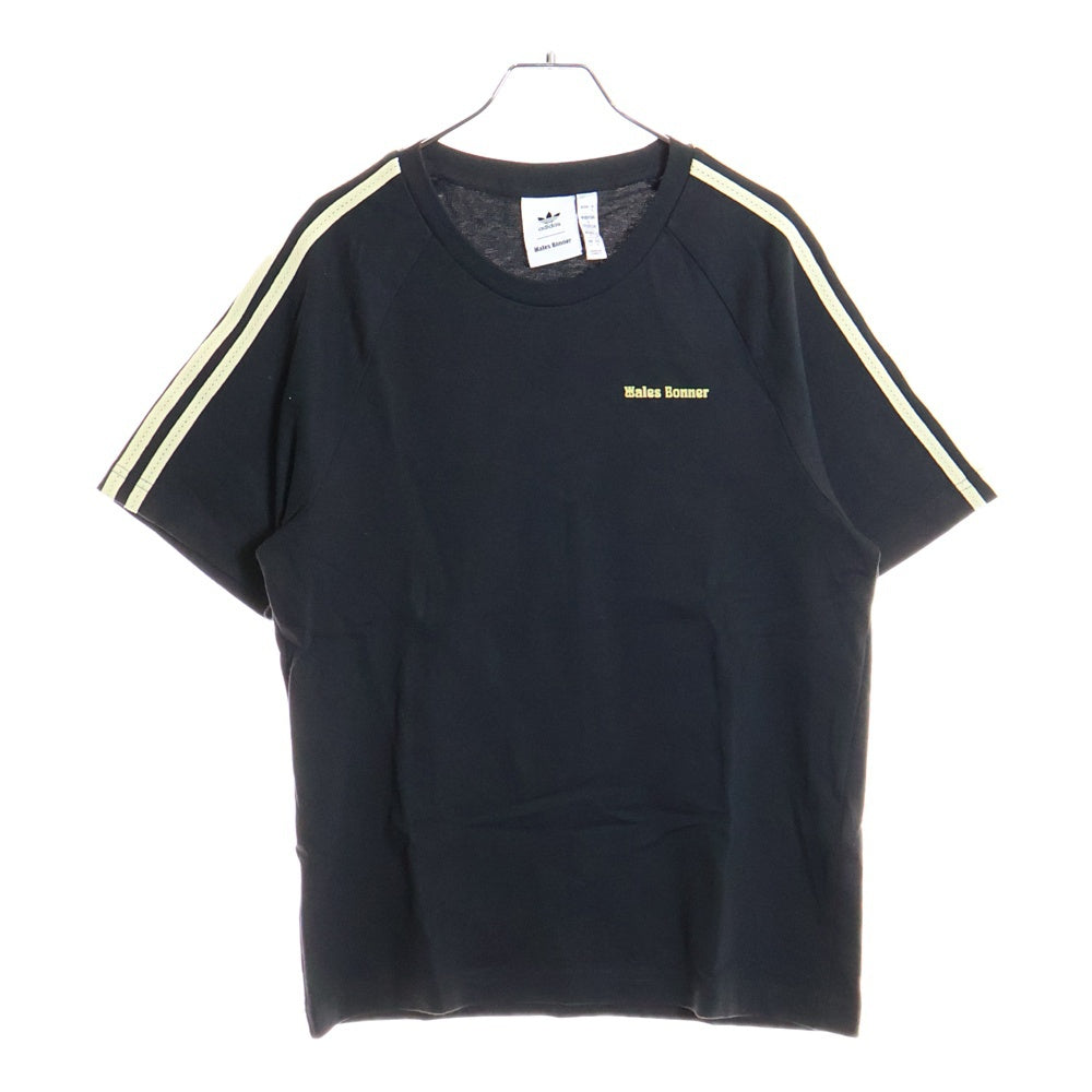 adidas(アディダス) ×WALES BONNER WB S/S TEE IM8402 ウェールズ ボナー クルーネック 半袖Tシャツ カットソー ブラック