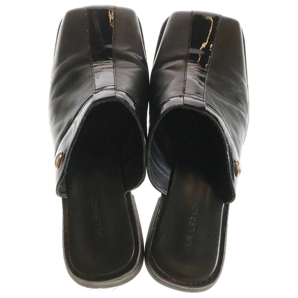 OUR LEGACY(アワーレガシー) BLUNT MULE TOP ブラント ミュール トップ レザー サンダル ブラック