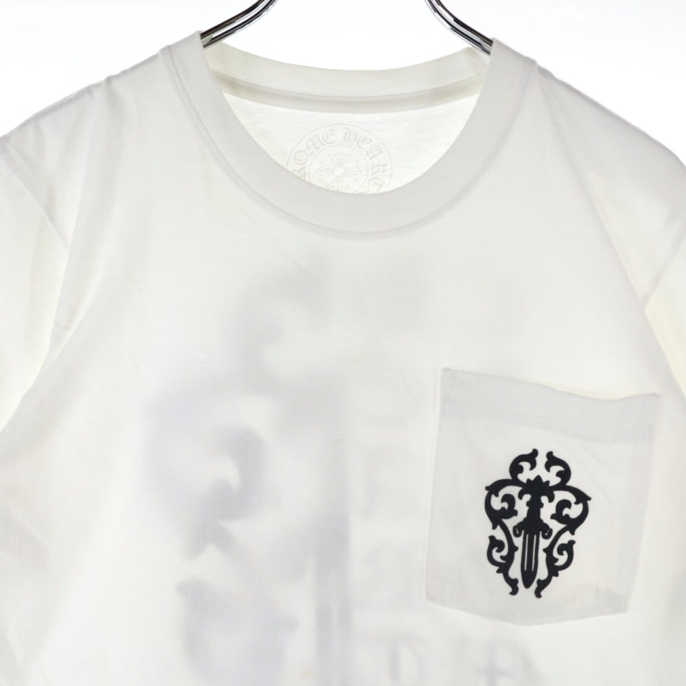 CHROME HEARTS(クロムハーツ) Vine Dagger ヴァインダガープリント 半袖Tシャツ カットソー ホワイト