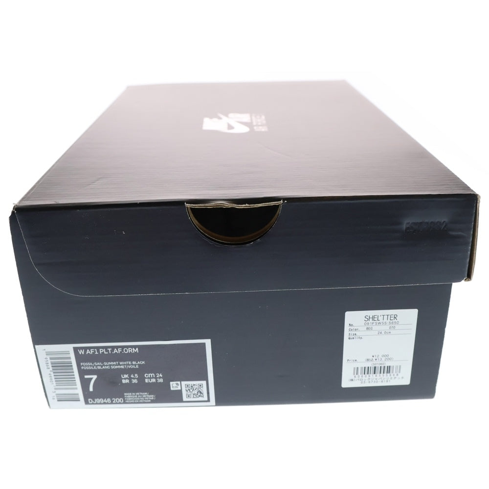 NIKE(ナイキ) WMNS AIR FORCE 1 PLT.AF.ORM DJ9946-200 ウィメンズ エアフォース1 ローカットスニーカー ホワイト レディース US7/24.0cm