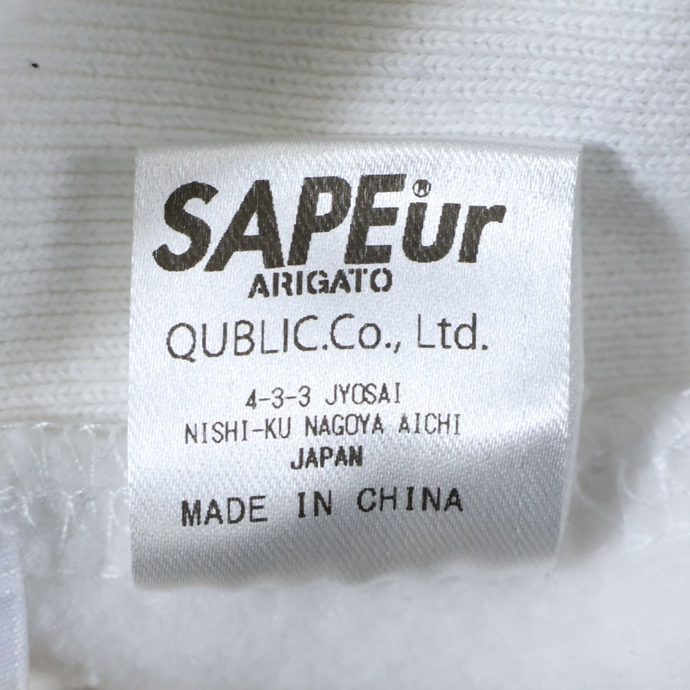 SAPEur(サプール) Divne dragon head hoodie ディバイン ドラゴン ヘド フーディー スウェットプルオーバーパーカー ホワイト