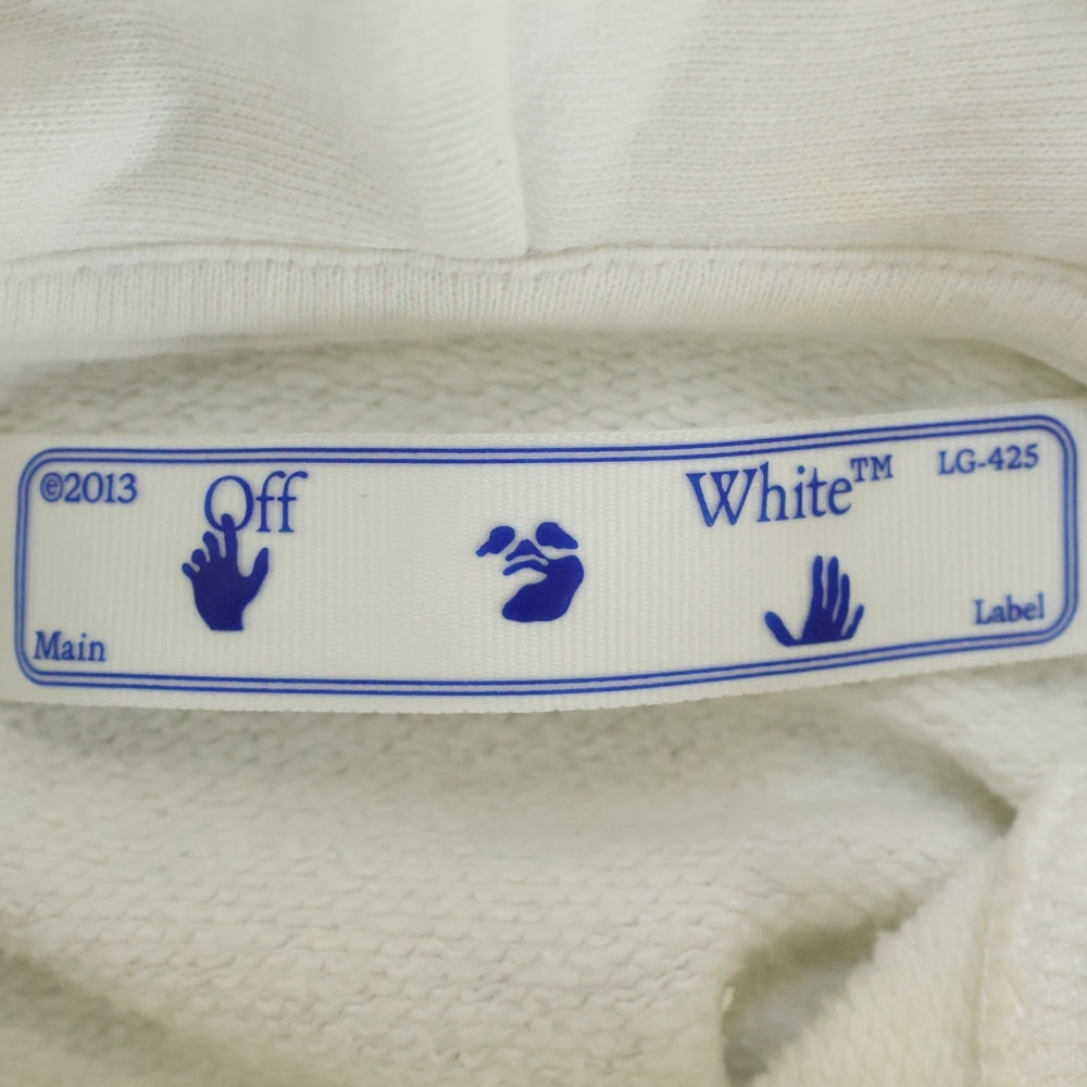 OFF-WHITE(オフホワイト) 20AW CARAVAGGIO PAINTING OVER HOODIE OMBB037E20FLE003 カラヴァッジョ ペインティングオーバーフーディー スウェットプルオーバーパーカー ホワイト
