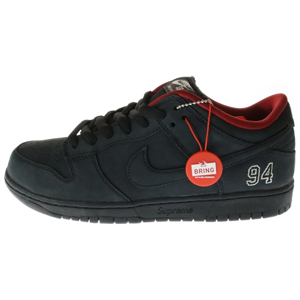 NIKE SB(ナイキエスビー) 25FW×SPUREME DUNK LOW BLACK HQ8487-001 シュプリーム SB ダンク ロー ブラック US12/30.0cm ブラック