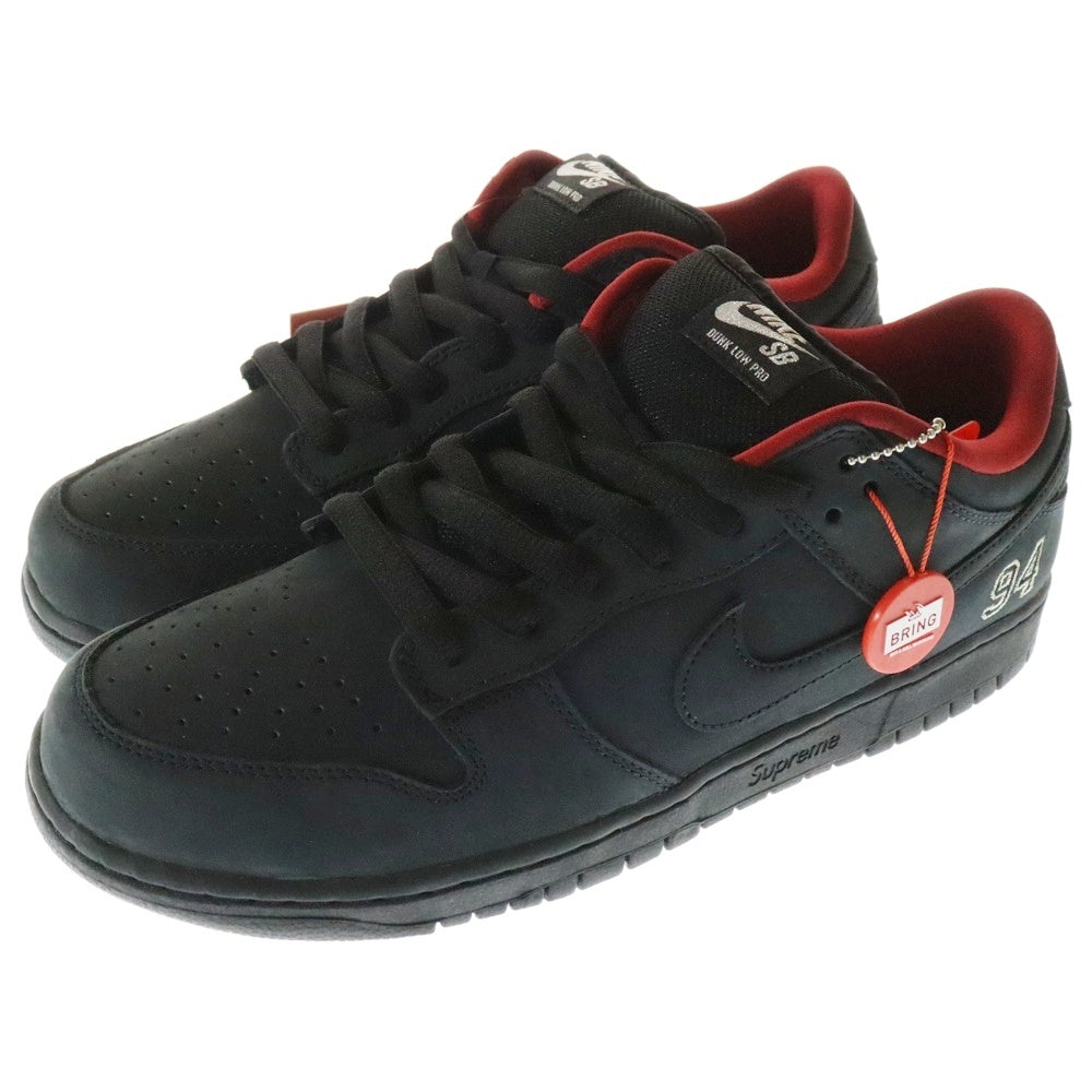 NIKE SB(ナイキエスビー) 25FW×SPUREME DUNK LOW BLACK HQ8487-001 シュプリーム SB ダンク ロー ブラック US12/30.0cm ブラック