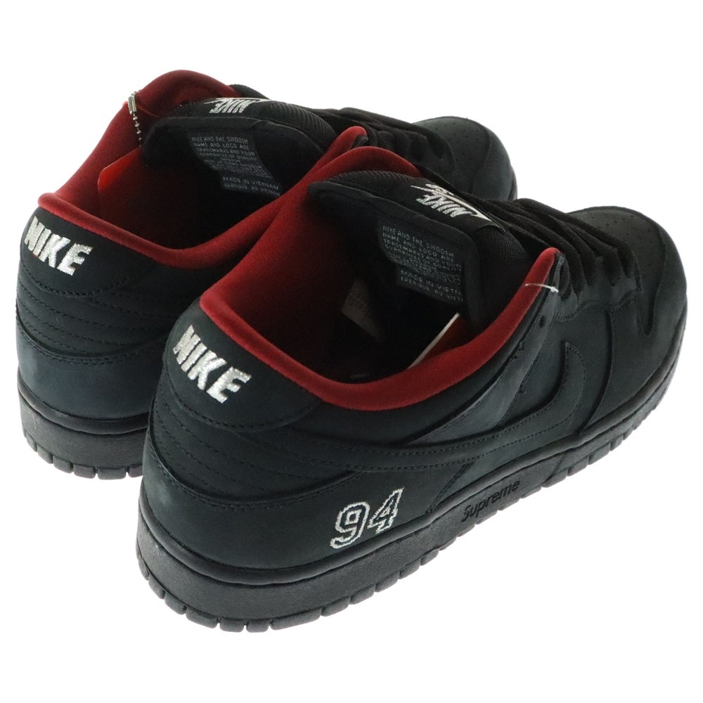 NIKE SB(ナイキエスビー) 25FW×SPUREME DUNK LOW BLACK HQ8487-001 シュプリーム SB ダンク ロー ブラック US12/30.0cm ブラック