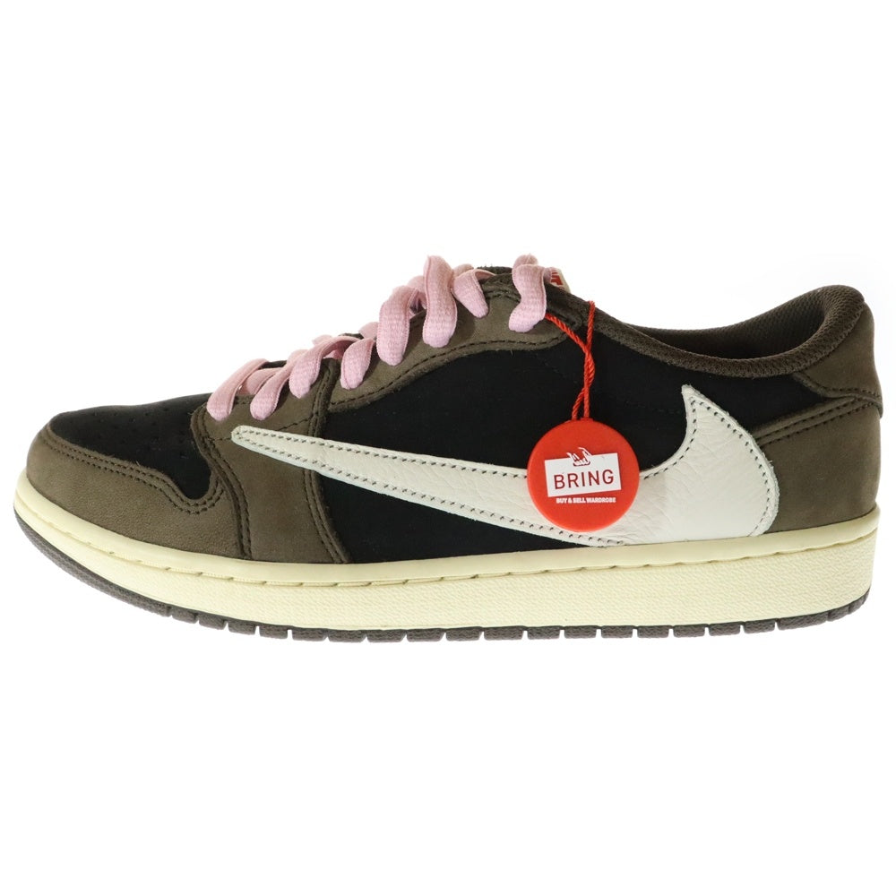 NIKE(ナイキ) ×TRAVIS SCOTT AIR JORDAN 1 LOW OG SP-T CQ4277-001 トラヴィススコット エアジョーダン ローカットスニーカー US9.5/27.5cm ブラウン/ブラック