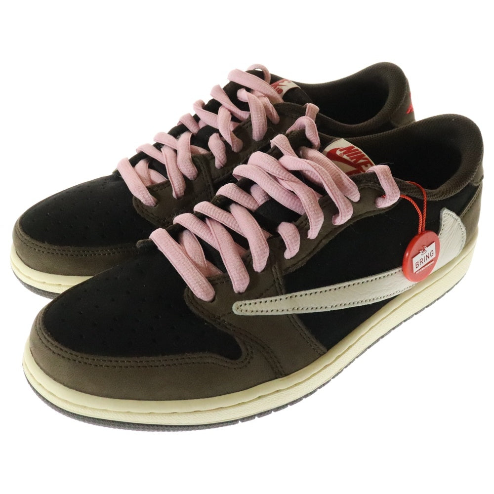 NIKE(ナイキ) ×TRAVIS SCOTT AIR JORDAN 1 LOW OG SP-T CQ4277-001 トラヴィススコット エアジョーダン ローカットスニーカー US9.5/27.5cm ブラウン/ブラック