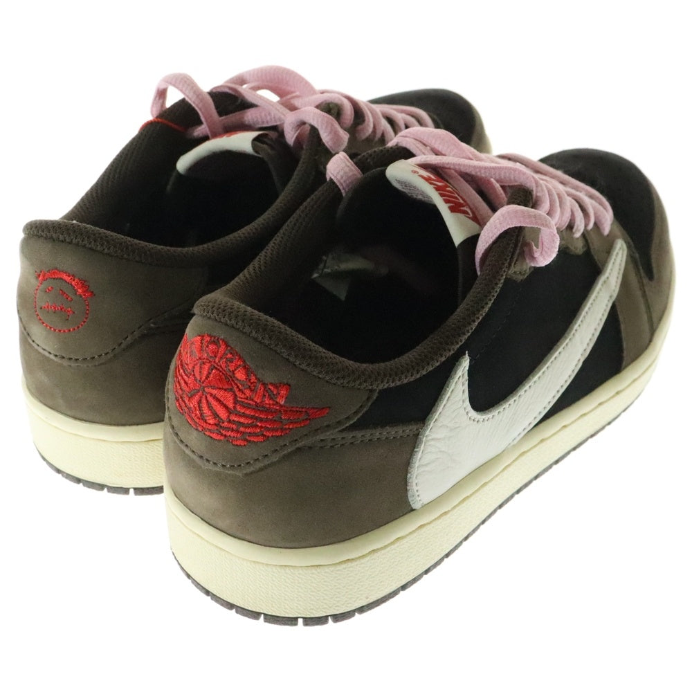 NIKE(ナイキ) ×TRAVIS SCOTT AIR JORDAN 1 LOW OG SP-T CQ4277-001 トラヴィススコット エアジョーダン ローカットスニーカー US9.5/27.5cm ブラウン/ブラック