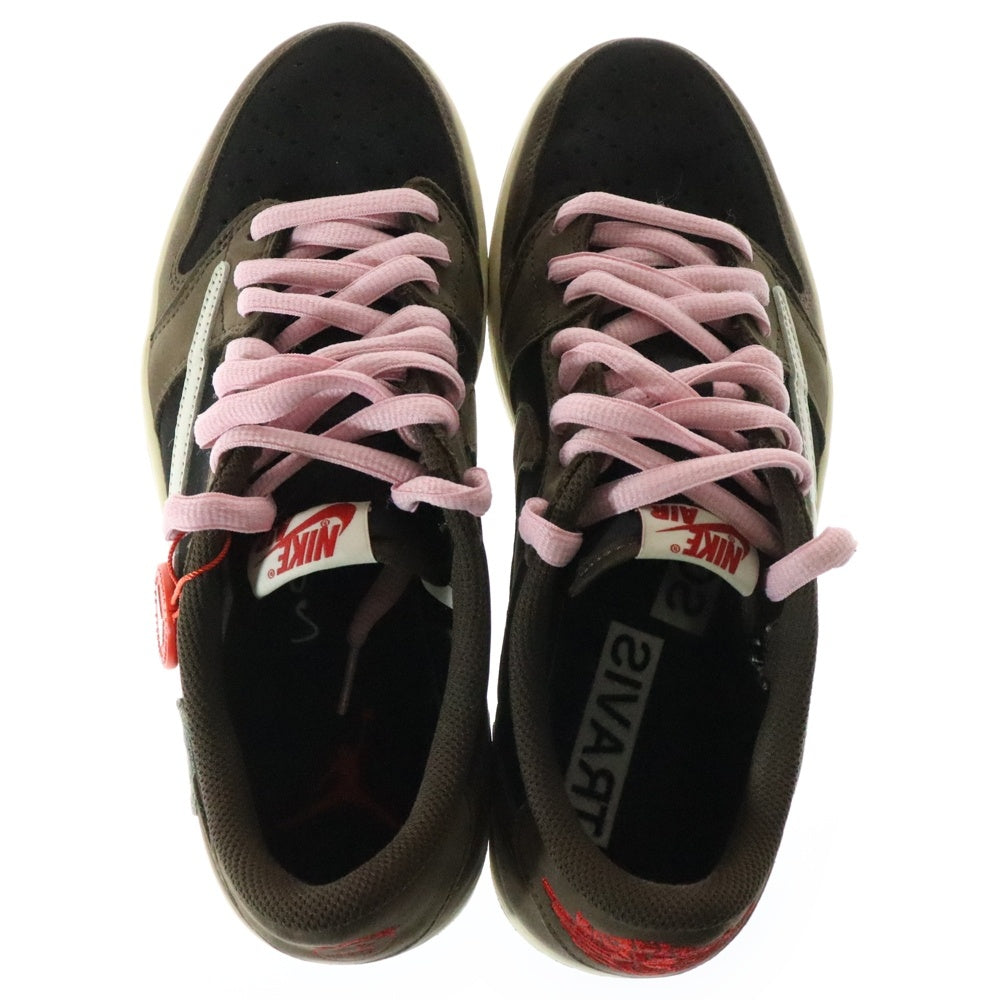NIKE(ナイキ) ×TRAVIS SCOTT AIR JORDAN 1 LOW OG SP-T CQ4277-001 トラヴィススコット エアジョーダン ローカットスニーカー US9.5/27.5cm ブラウン/ブラック