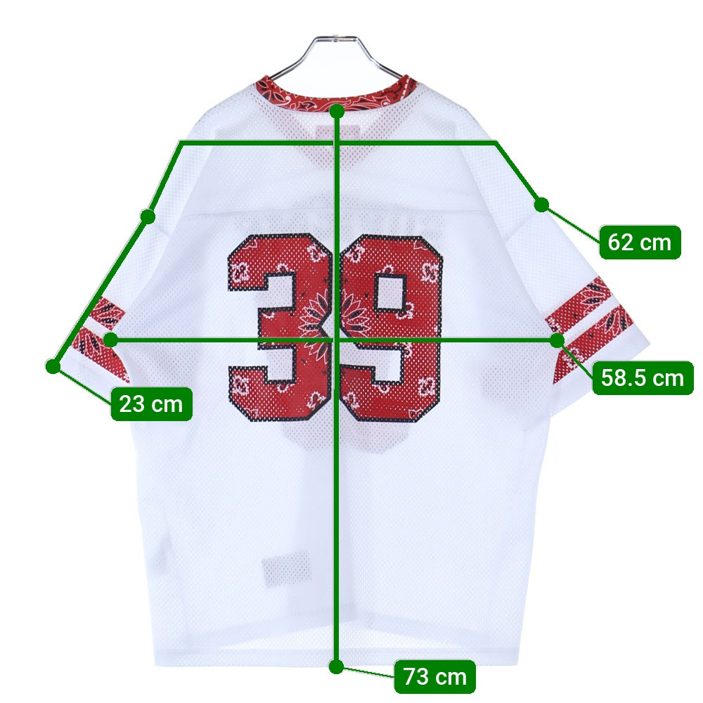 SUPREME(シュプリーム) 25SS Bandana Football Jersey バンダナ フットボールジャージ ホワイト/レッド