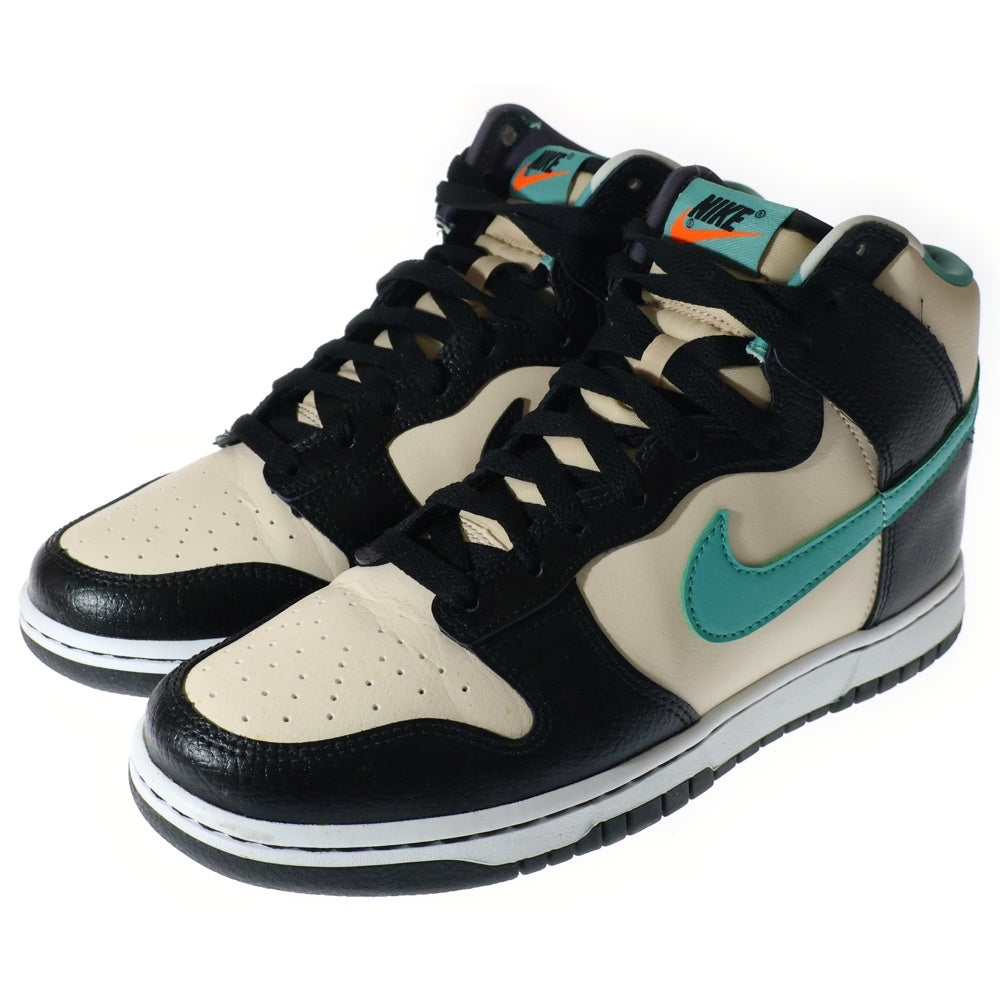 NIKE(ナイキ) DUNK HIGH RETRO EMB PEARL WHITE DO9455-200 ダンクハイEMB パールホワイト ハイカットスニーカーシューズ ブラック/ベージュ US8/26.0cm