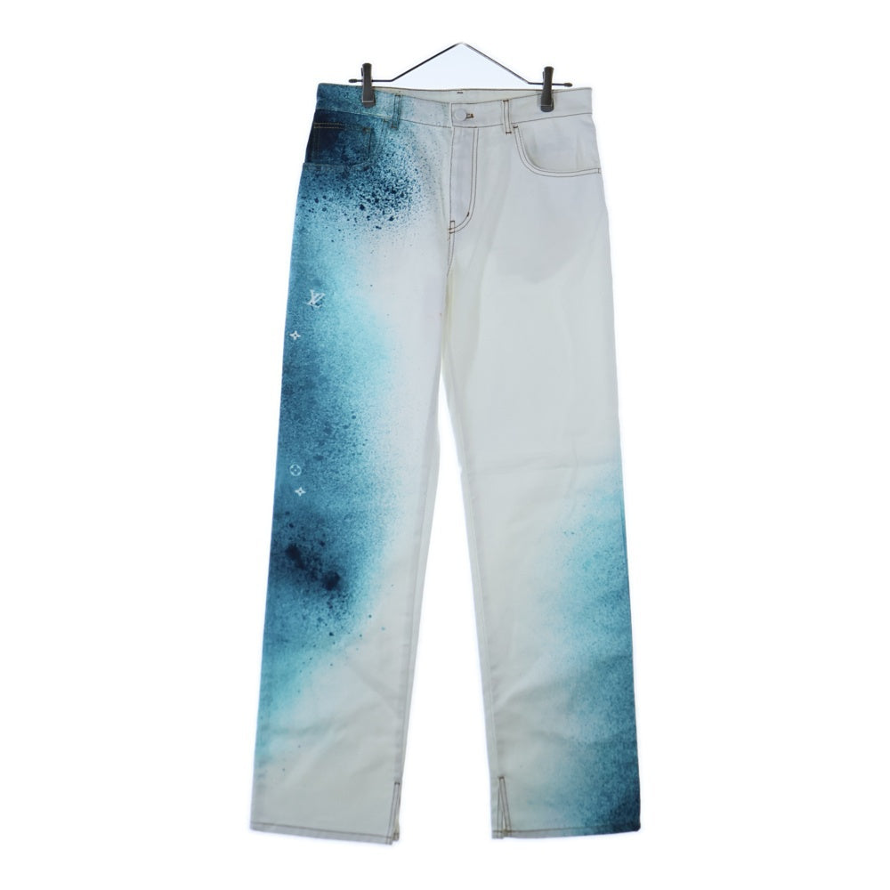 LOUIS VUITTON(ルイヴィトン) 23SS Spray Print Denim Pants LVスプレープリントデニムパンツ ホワイト RM231M U13 HOD10X