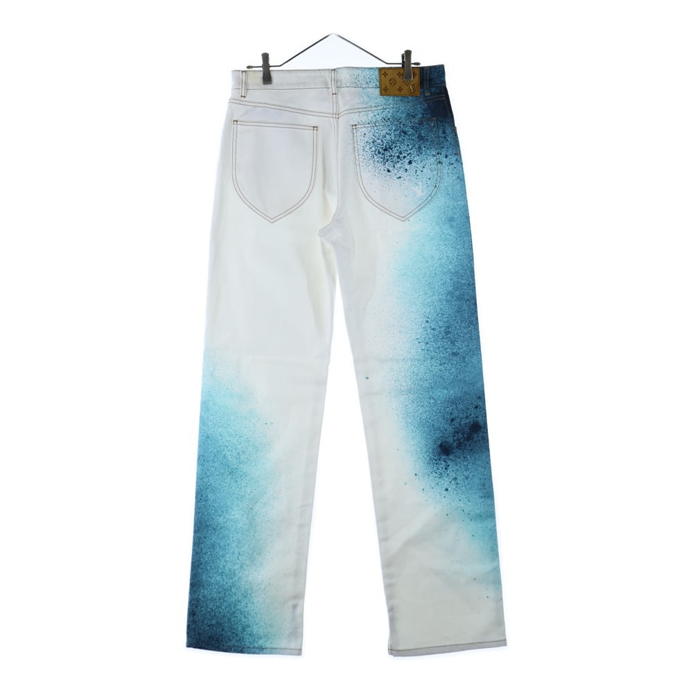 LOUIS VUITTON(ルイヴィトン) 23SS Spray Print Denim Pants LVスプレープリントデニムパンツ ホワイト RM231M U13 HOD10X