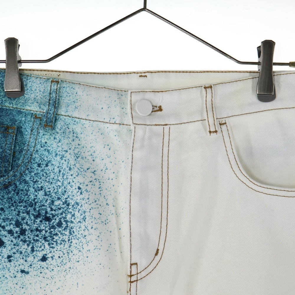 LOUIS VUITTON(ルイヴィトン) 23SS Spray Print Denim Pants LVスプレープリントデニムパンツ ホワイト RM231M U13 HOD10X