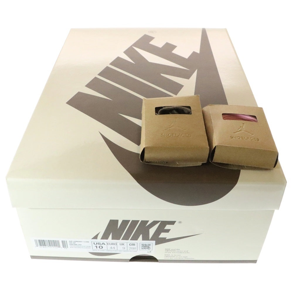 NIKE(ナイキ) ×TRAVIS SCOTT AIR JORDAN 1 LOW OG SP VELVET BROWN DM7866-202 トラヴィススコット エアジョーダン ローカットスニーカー US10/28cm ベルベットブラウン