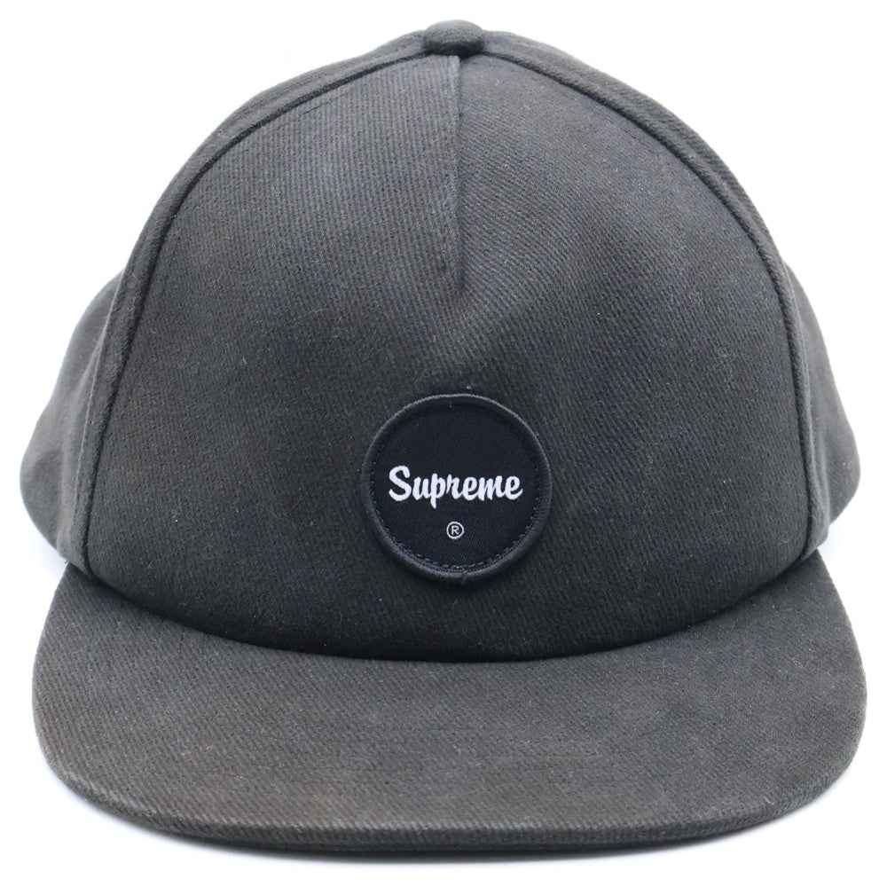 SUPREME(シュプリーム) 24SS Twill Patch 5-Panel フロント刺繍キャップ 帽子 ブラック