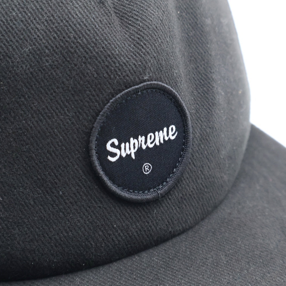 SUPREME(シュプリーム) 24SS Twill Patch 5-Panel フロント刺繍キャップ 帽子 ブラック