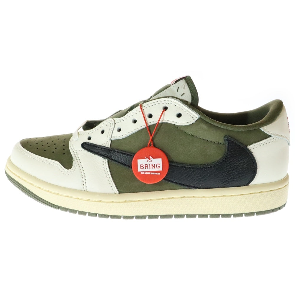 NIKE(ナイキ) ×TRAVIS SCOTT AIR JORDAN 1 LOW OG SP Reverse Olive DM7866-200 トラヴィススコット エアジョーダン1 リバースオリーブ ローカットスニーカー US8.5/26.5cm