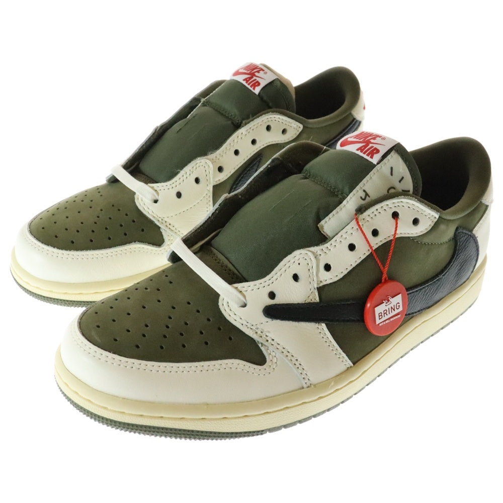 NIKE(ナイキ) ×TRAVIS SCOTT AIR JORDAN 1 LOW OG SP Reverse Olive DM7866-200 トラヴィススコット エアジョーダン1 リバースオリーブ ローカットスニーカー US8.5/26.5cm