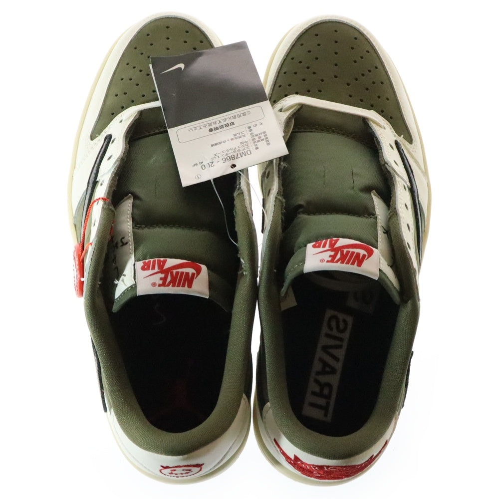 NIKE(ナイキ) ×TRAVIS SCOTT AIR JORDAN 1 LOW OG SP Reverse Olive DM7866-200 トラヴィススコット エアジョーダン1 リバースオリーブ ローカットスニーカー US8.5/26.5cm