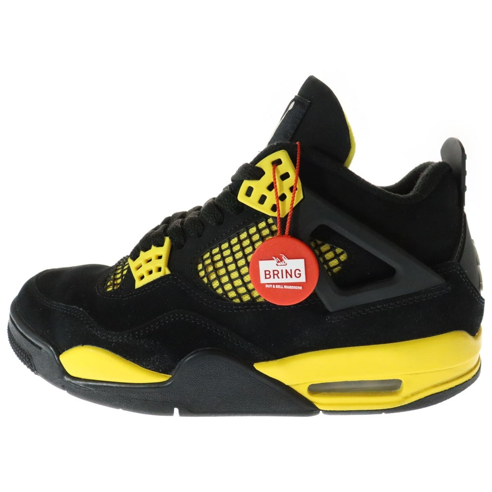 NIKE(ナイキ) AIR JORDAN 4 RETRO THUNDER DH6927-017 エアジョーダン 4 レトロ サンダー ハイカットスニーカー US8/26.0cm ブラック/イエロー