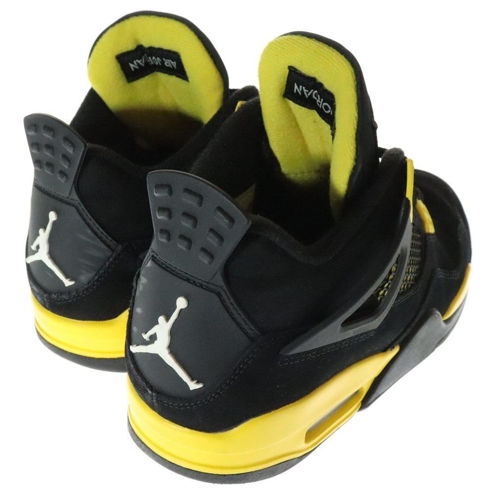 NIKE(ナイキ) AIR JORDAN 4 RETRO THUNDER DH6927-017 エアジョーダン 4 レトロ サンダー ハイカットスニーカー US8/26.0cm ブラック/イエロー