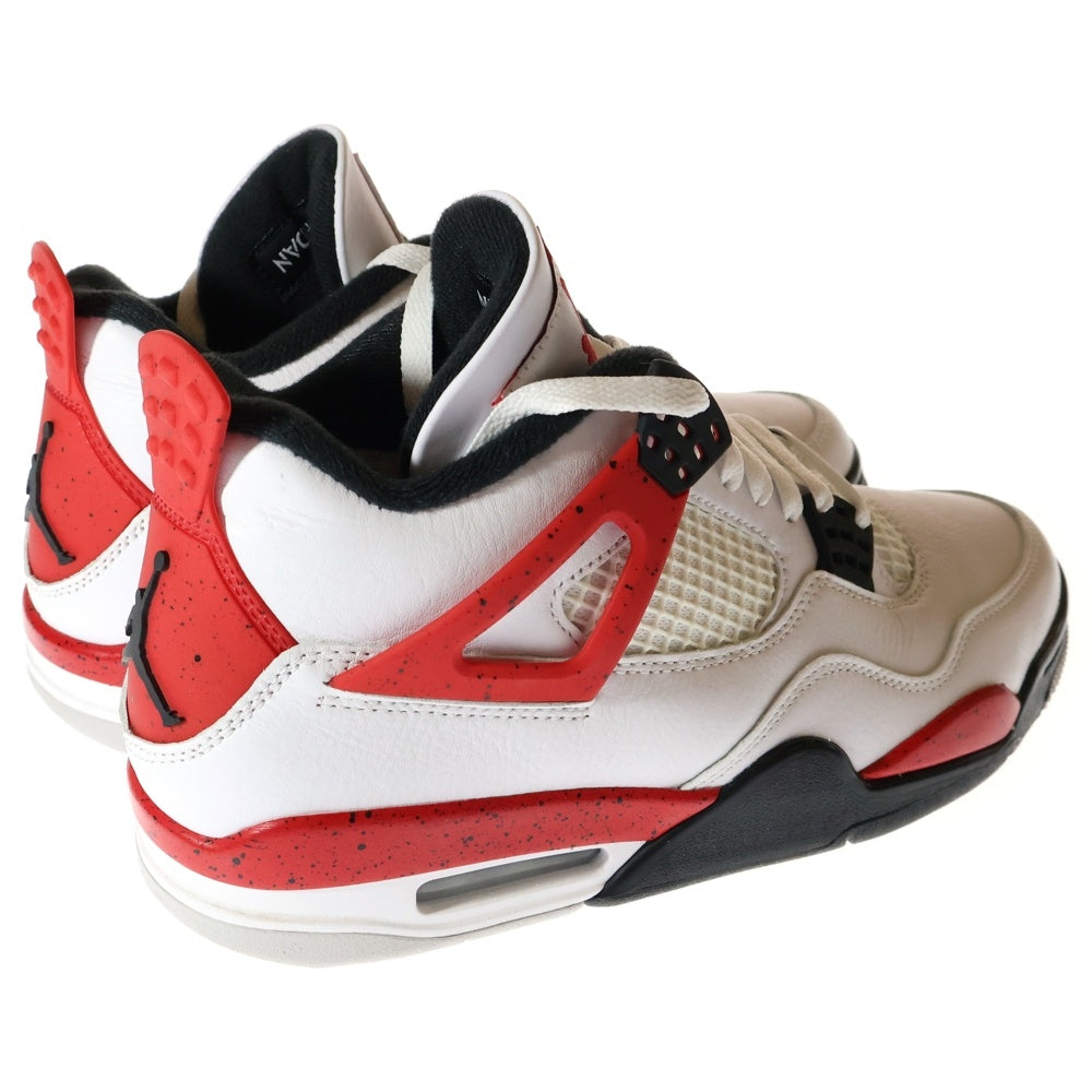 NIKE(ナイキ) AIR JORDAN 4 RETRO RED CEMENT エアジョーダン4 DH6927-161 レトロ レッドセメント ミッドカットスニーカー ホワイト/レッド/ブラック US8/26.0cm
